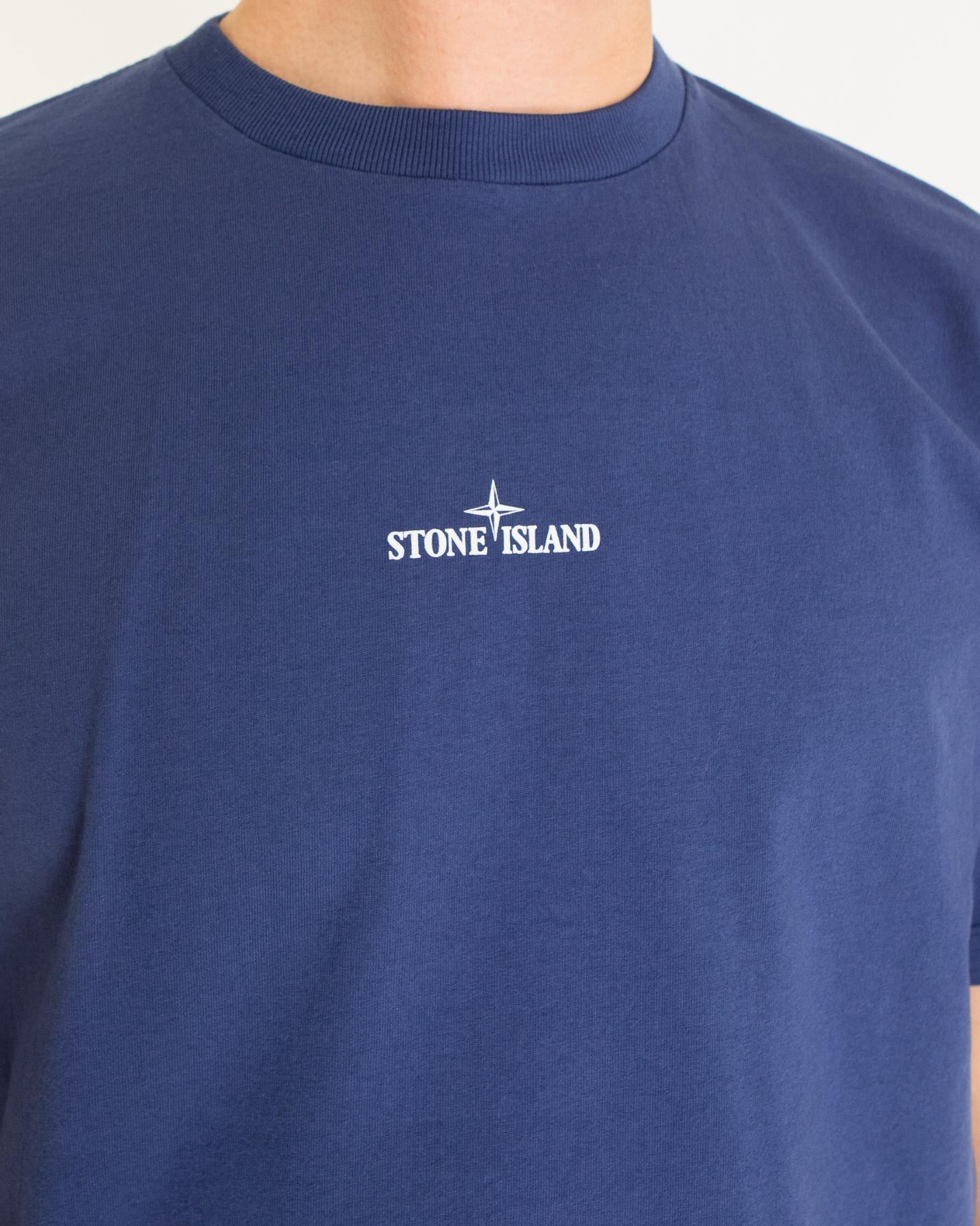 Heren Compass Logo T-Shirt Blauw