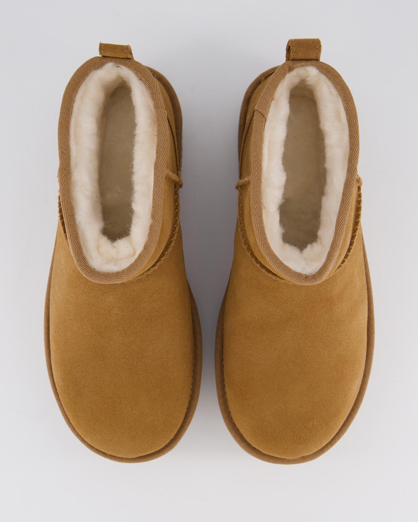 Dames Ultra Mini Platform Chestnut