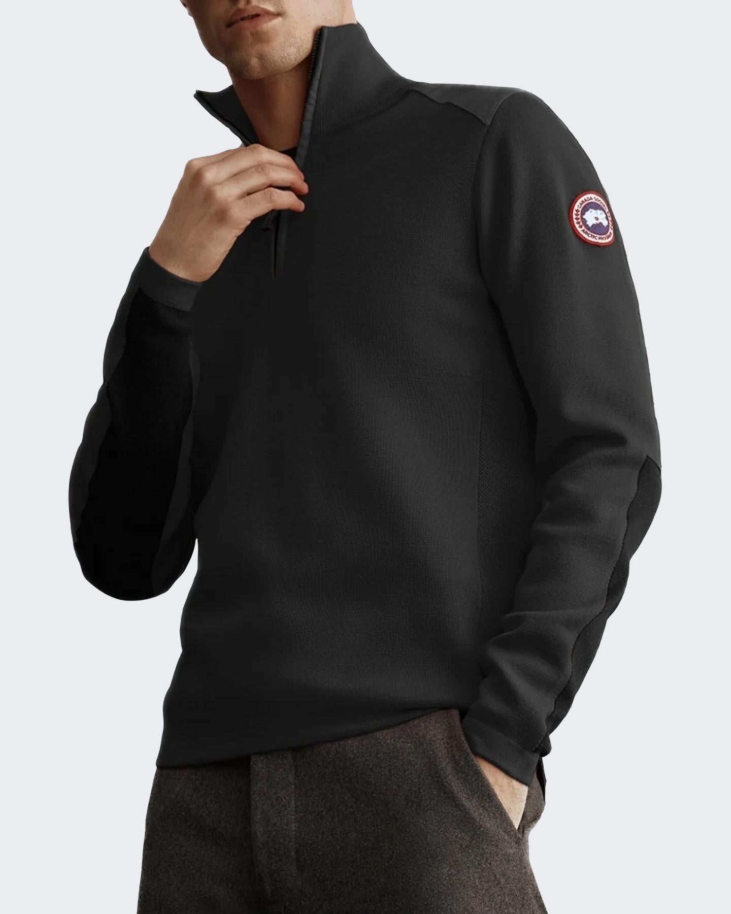 Heren Stormont 1/4 Zip Sweater Zwart