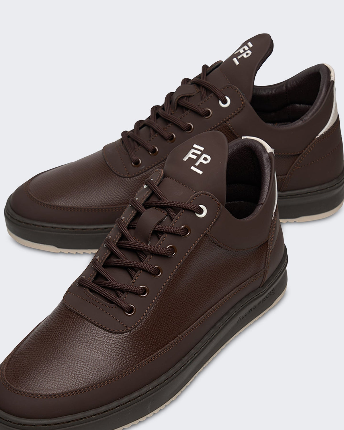 Filling Pieces Heren Low Top Tech Crumbs Sneaker Chocoladebruin - Eleganza.nl