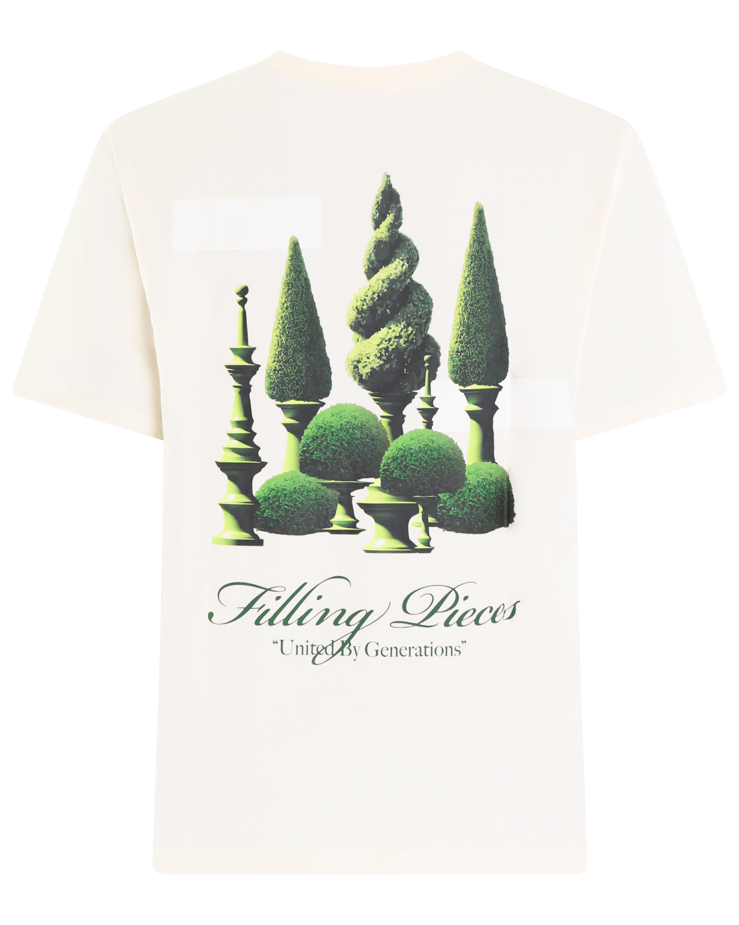 Filling Pieces Heren Topiary T-Shirt Wit - Eleganza.nl