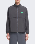 Heren Badge track jacket met embleem Grijs