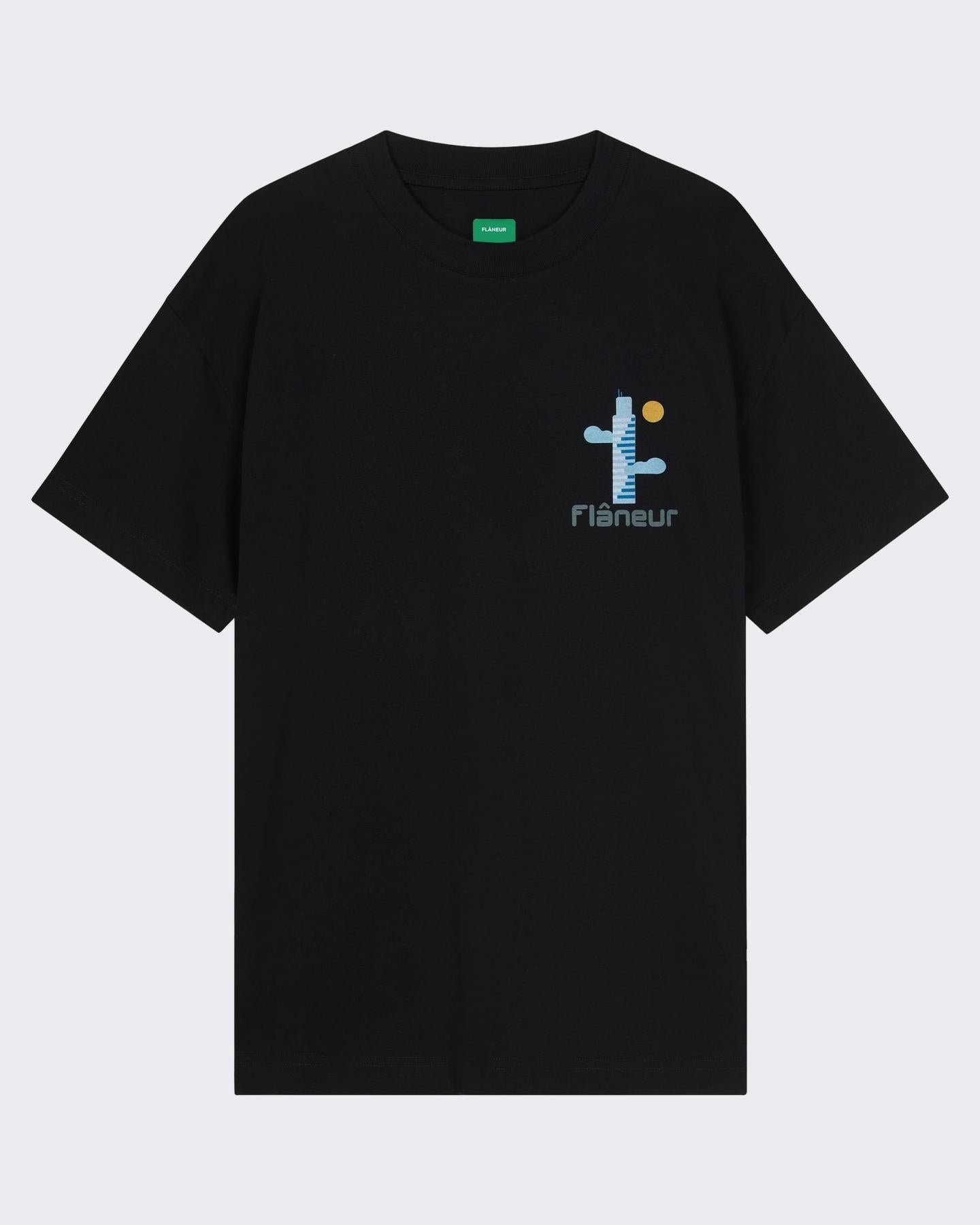 FLÂNEUR Heren Festival Map T-Shirt - Eleganza.nl