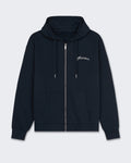 Herren Signature Zip Up Hoodie mit Reißverschluss und Kapuze Blau — huidige kleur