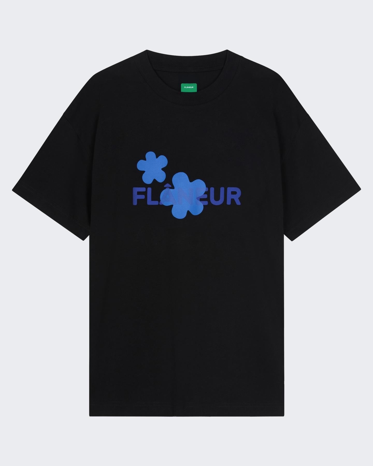 FLÂNEUR Heren Organic Flower T-Shirt - Eleganza.nl