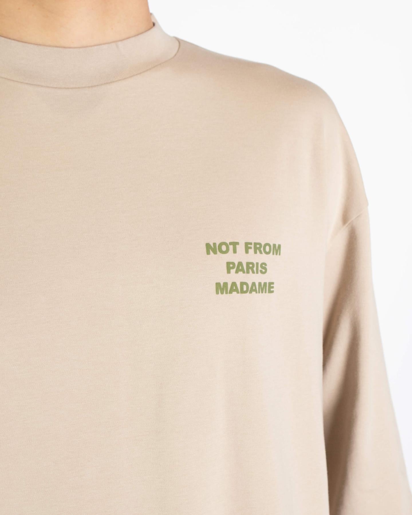 Heren Le T-Shirt Slogan Beige