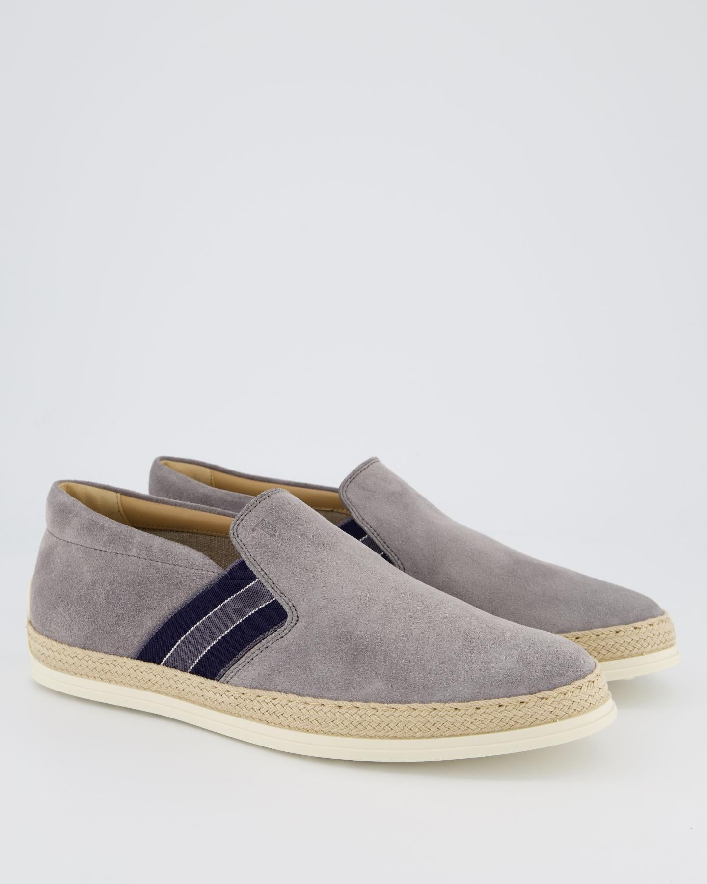 Heren Rafia Loafer Suede Grijs