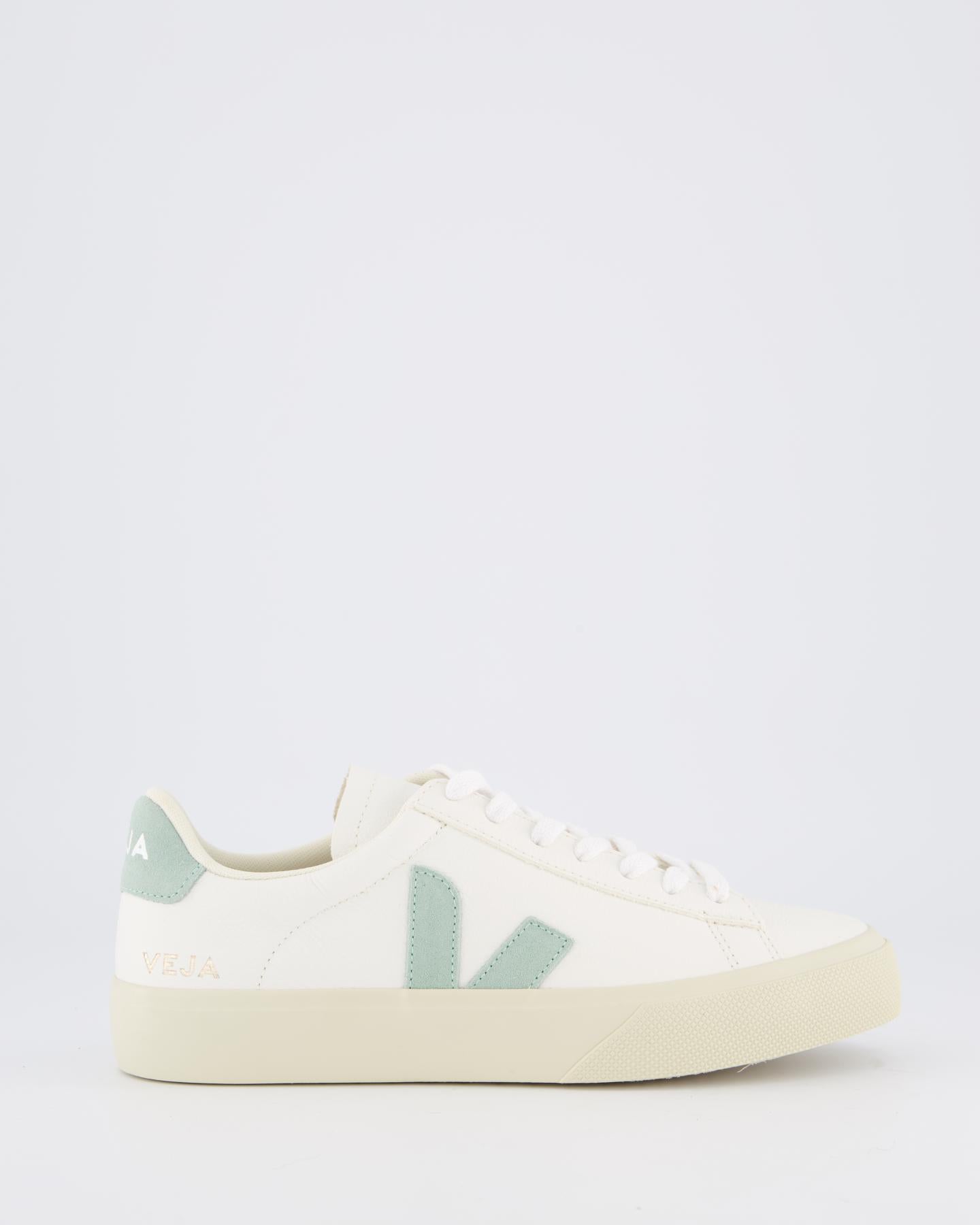 Dames Campo Sneaker Leer Wit/Matcha