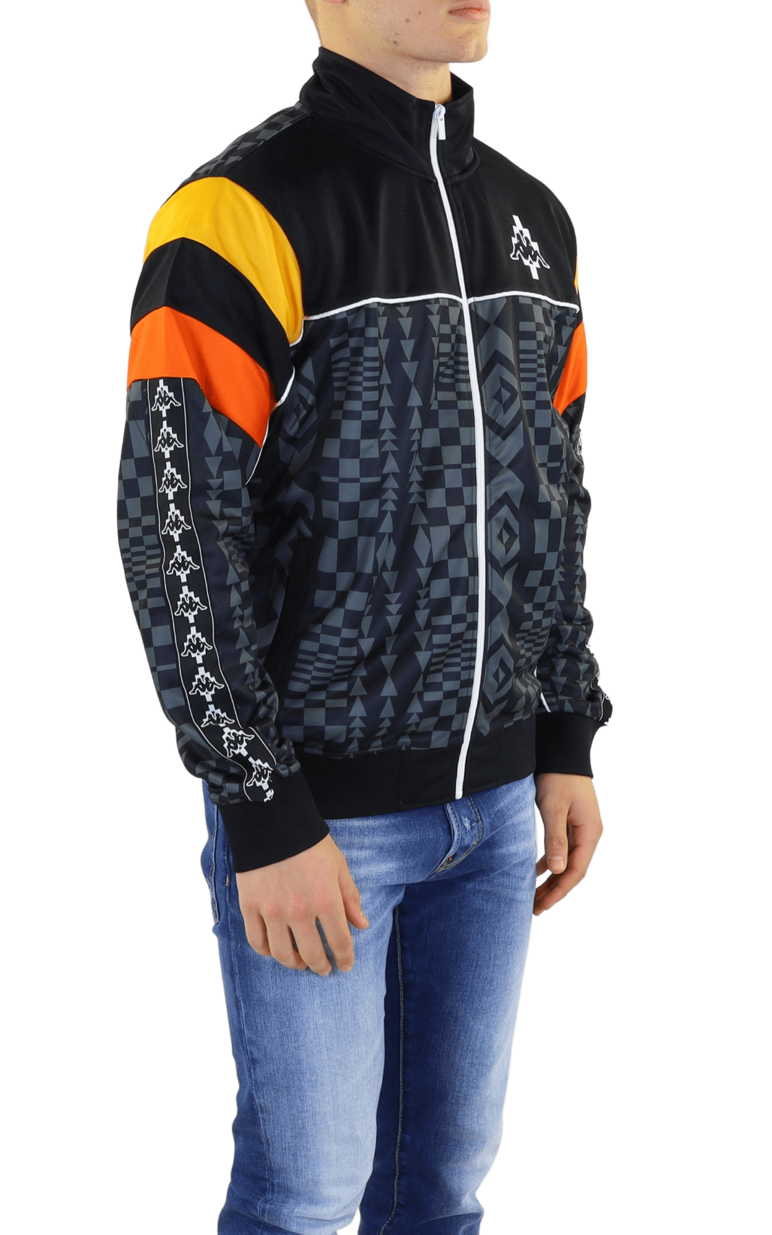 Heren Aop Folk Kappa Track Jkt
