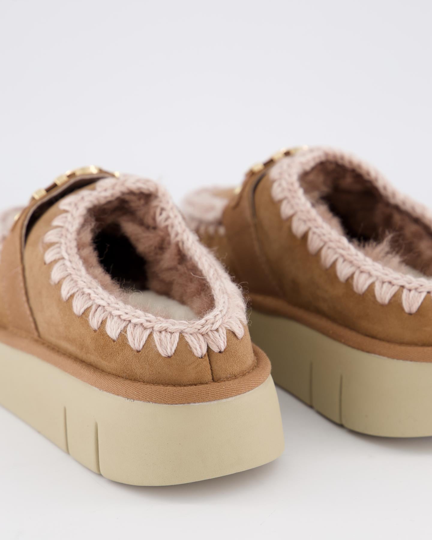 Dames Bounce Clog Logo Pink Brown