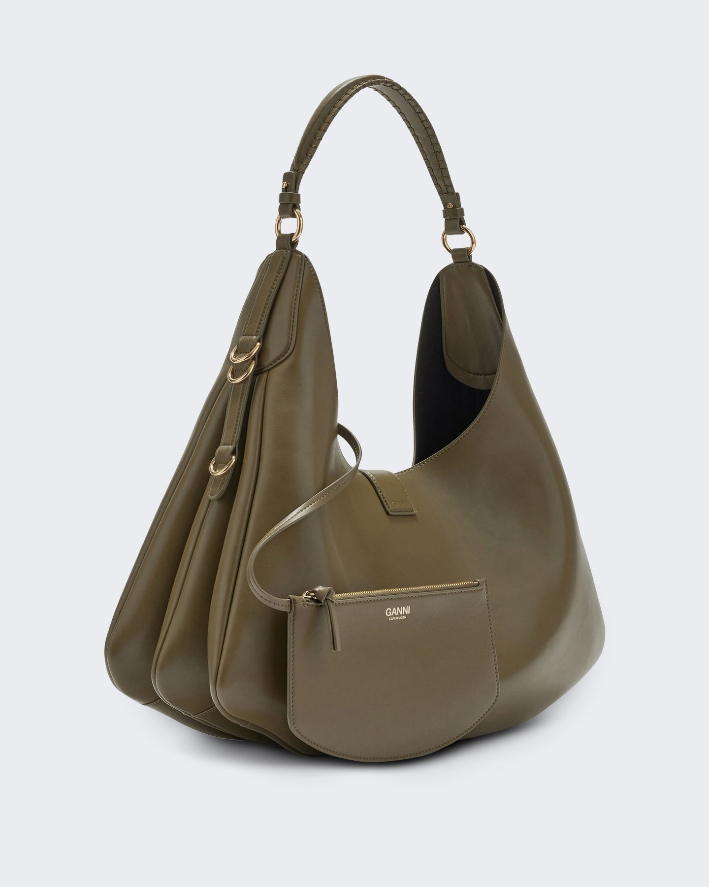 Ganni Dames Kat Large Butter Groen - Eleganza.nl