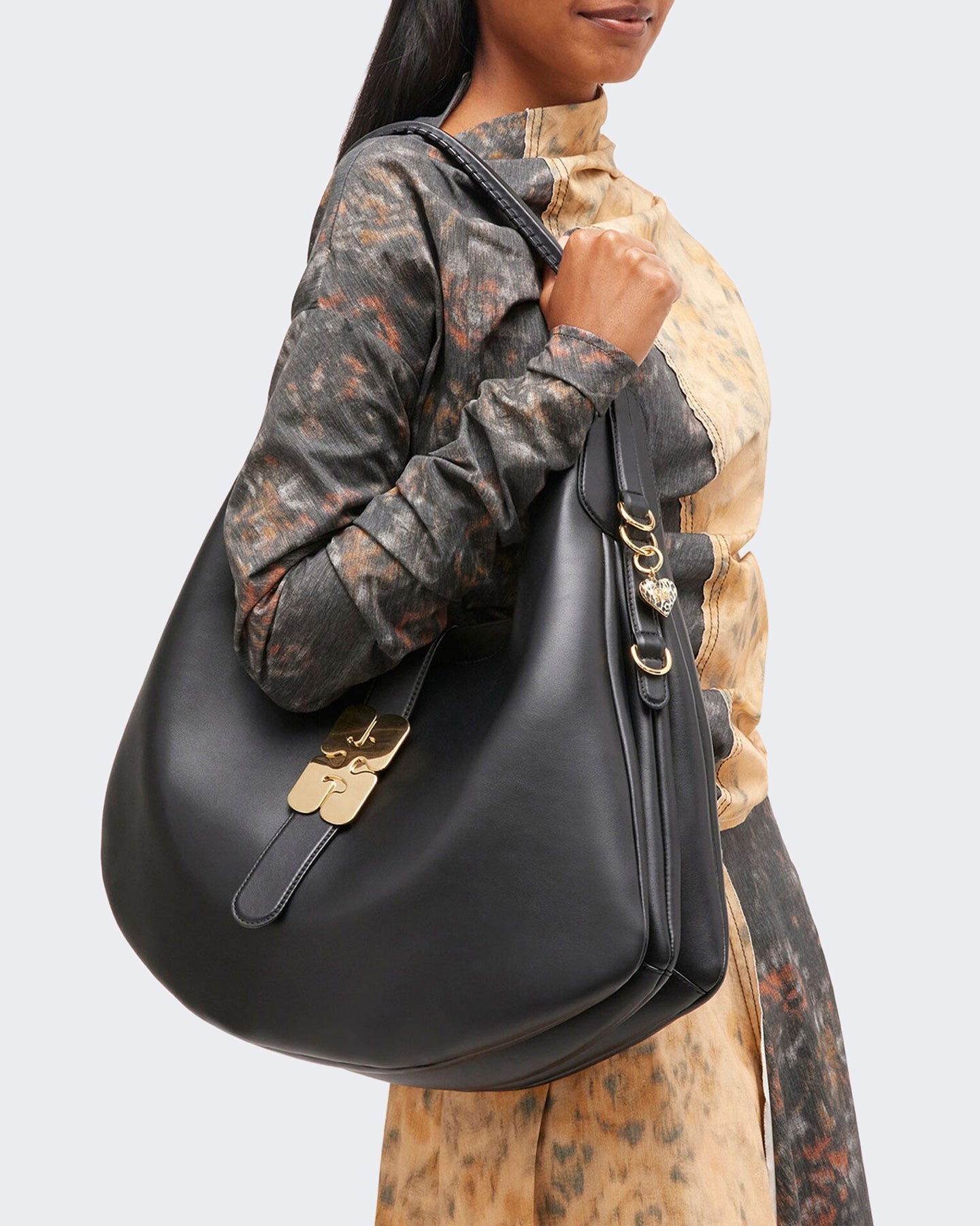 Ganni Dames Kat Large Gold Zwart - Eleganza.nl