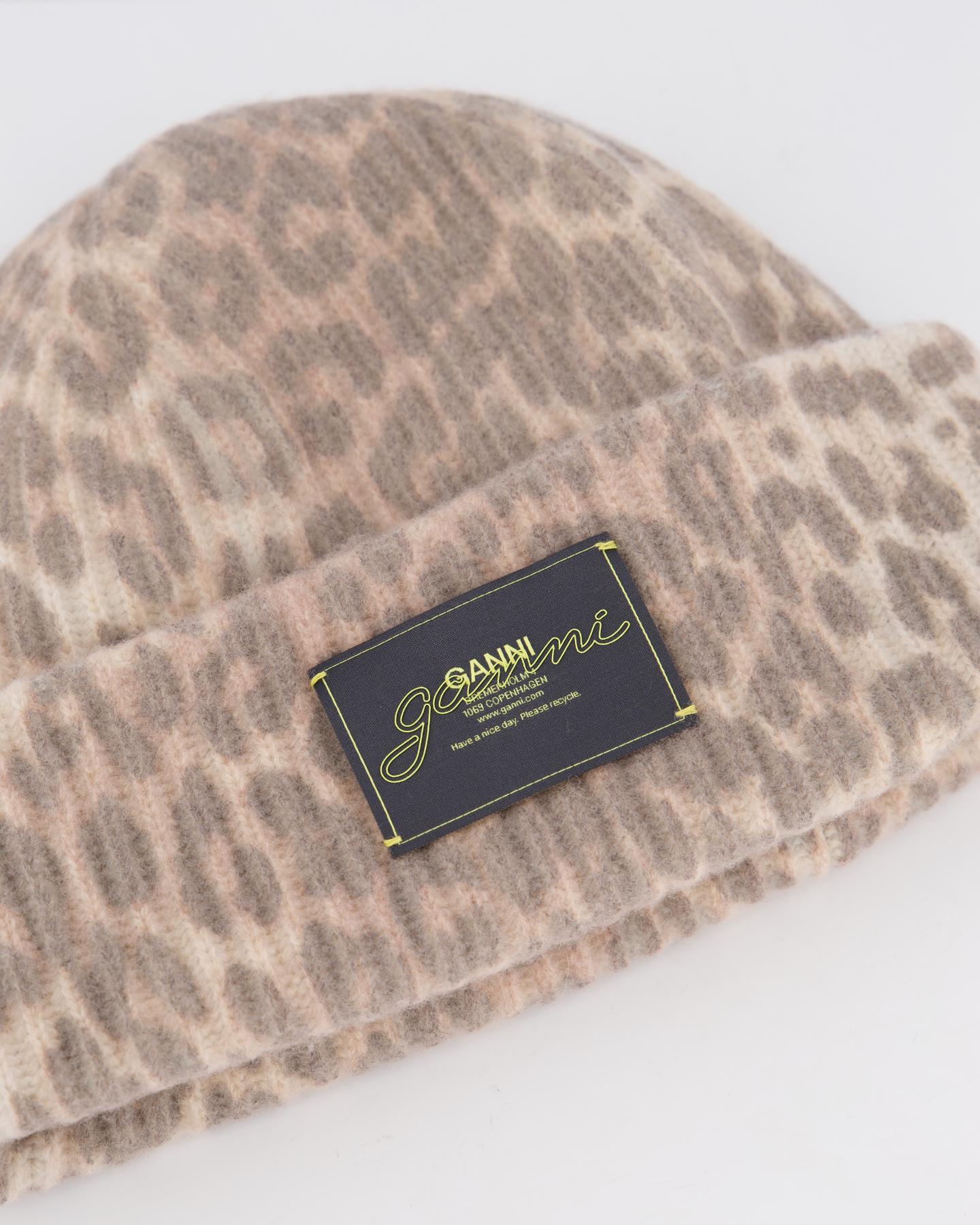 Ganni Heren Graphic Wool Beanie - Eleganza.nl