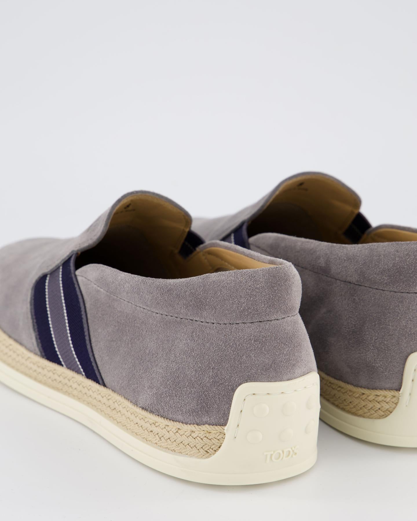 Heren Rafia Loafer Suede Grijs