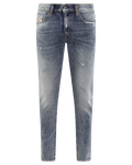 Herren D-Strukt Slim Fit Jeans Blau — huidige kleur