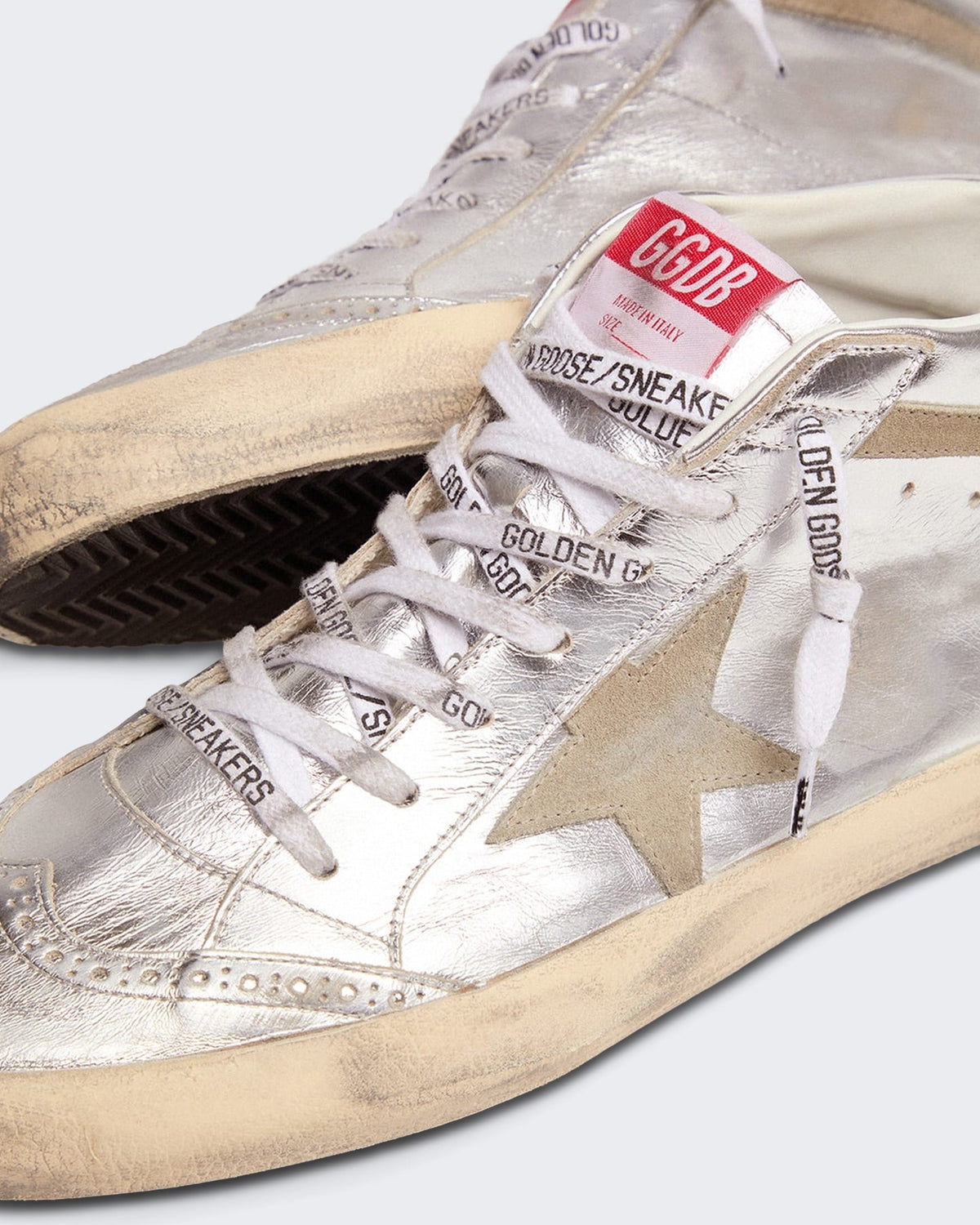 Golden Goose Dames Leren sneaker met vintage afwerking Beige - Eleganza.nl