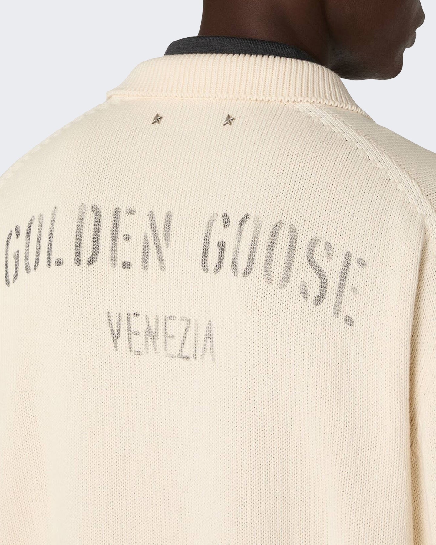 Golden Goose Heren Journey Knit Polo Wit - Eleganza.nl