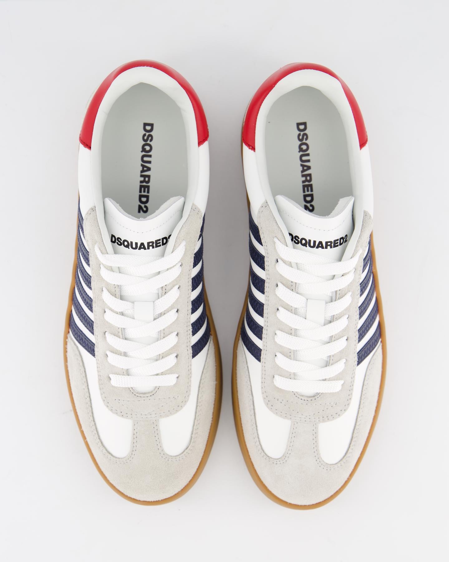 Heren Boxer Sneaker Wit/Blauw/Rood