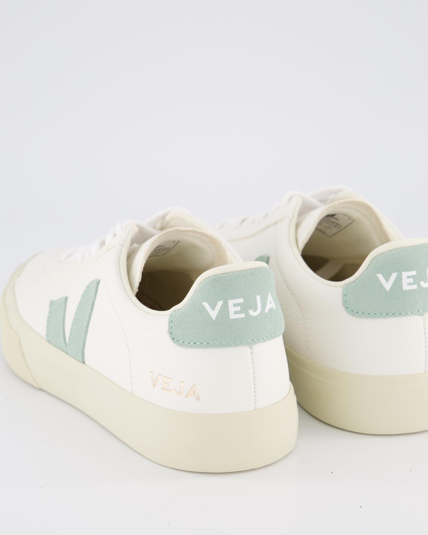 Dames Campo Sneaker Leer Wit/Matcha