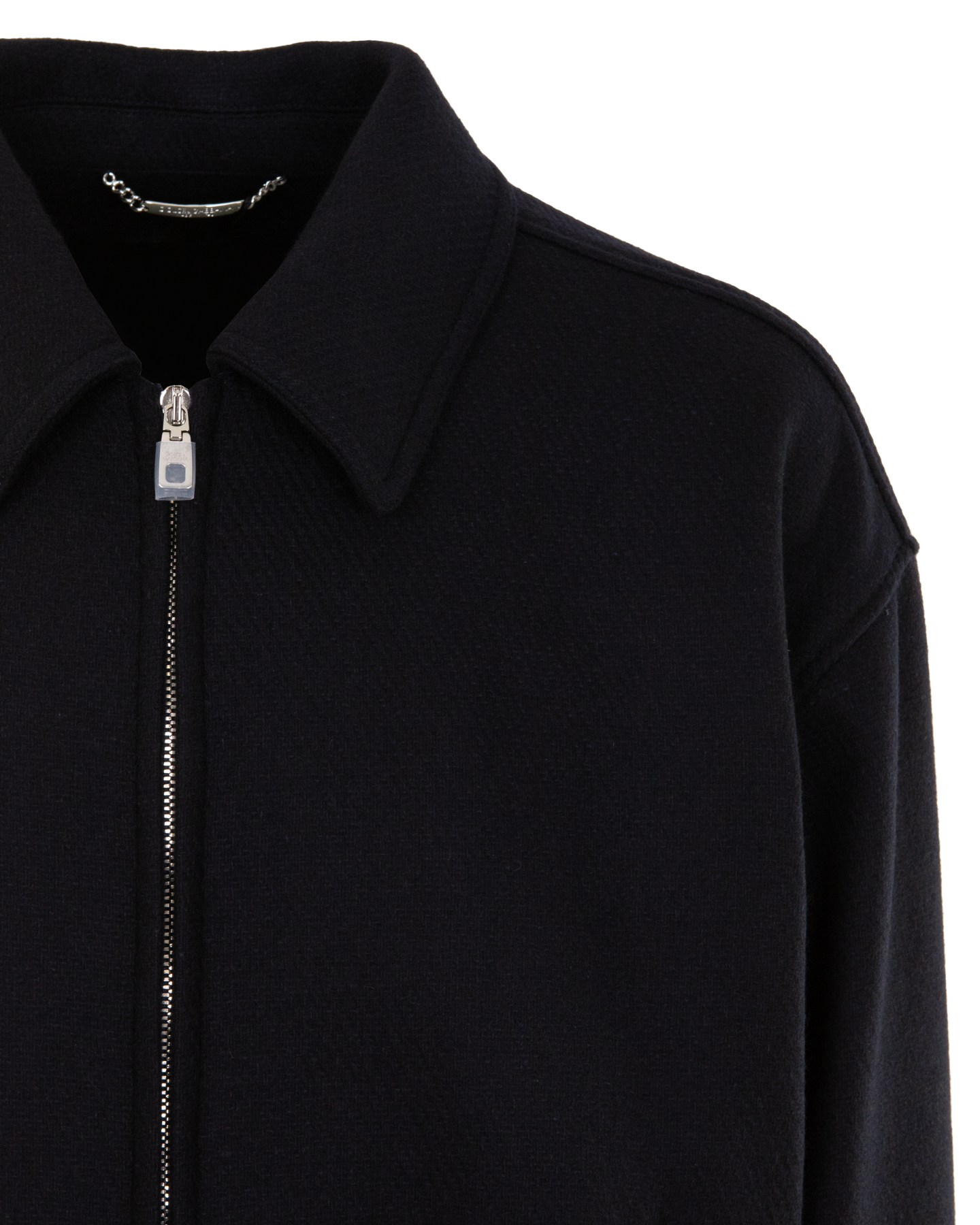 Heren Woolblend Bomber BackTag Zwart