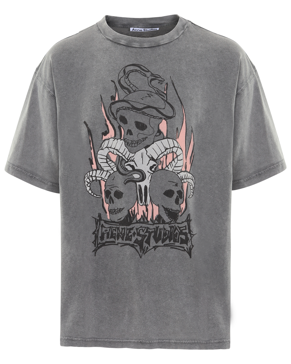 Heren Skeleton T-Shirt Grijs