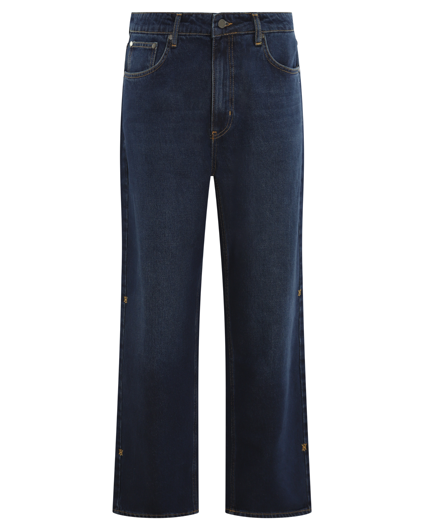 Heren Washed Jeans Blauw
