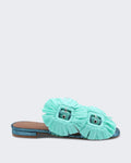 Kurt Geiger Dames Raffia Buckle slippers