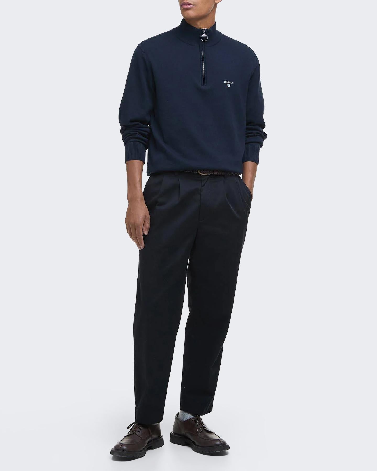 Heren Lingwood HalfZip Sweater Blauw