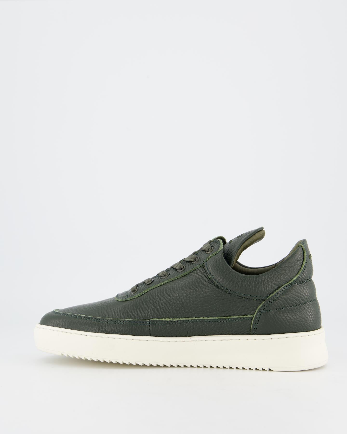 Heren Low Top Grain Sneaker Groen