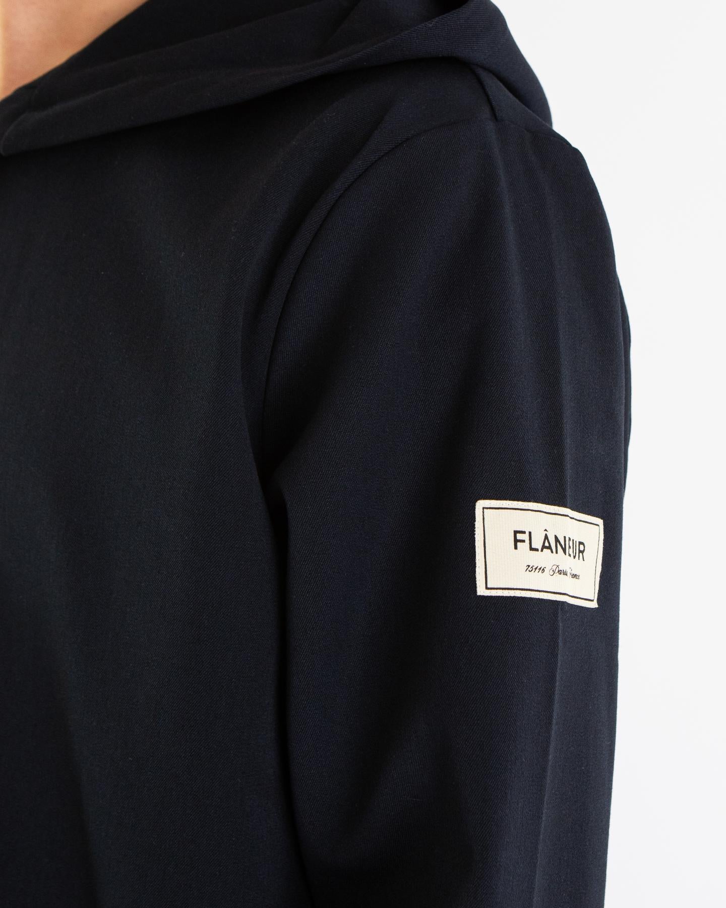 Heren Atelier Hooded Shirt Blauw