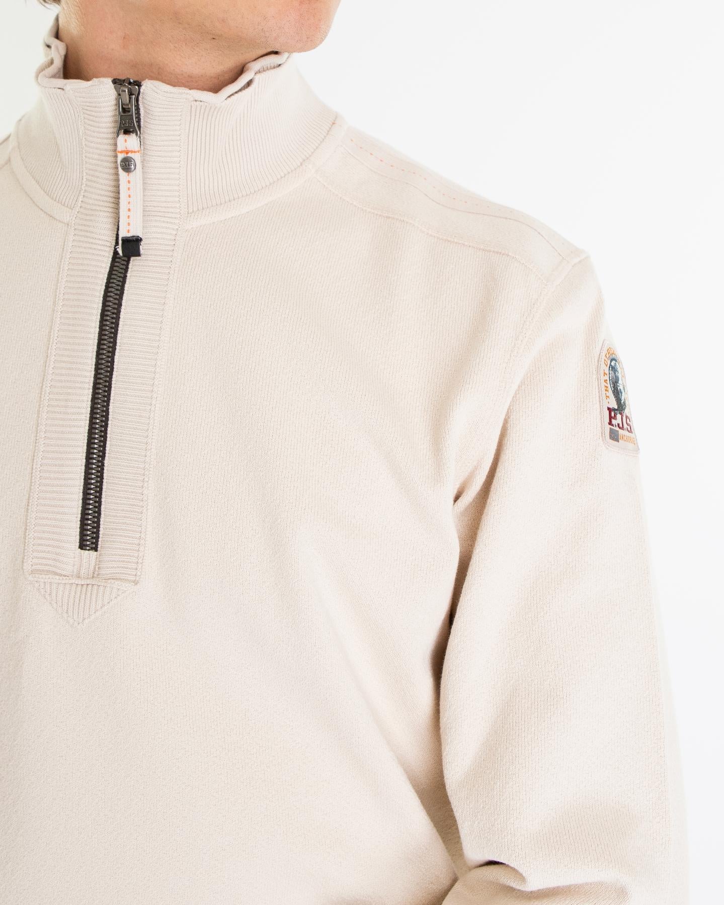 Heren Lenard Half Zip Beige