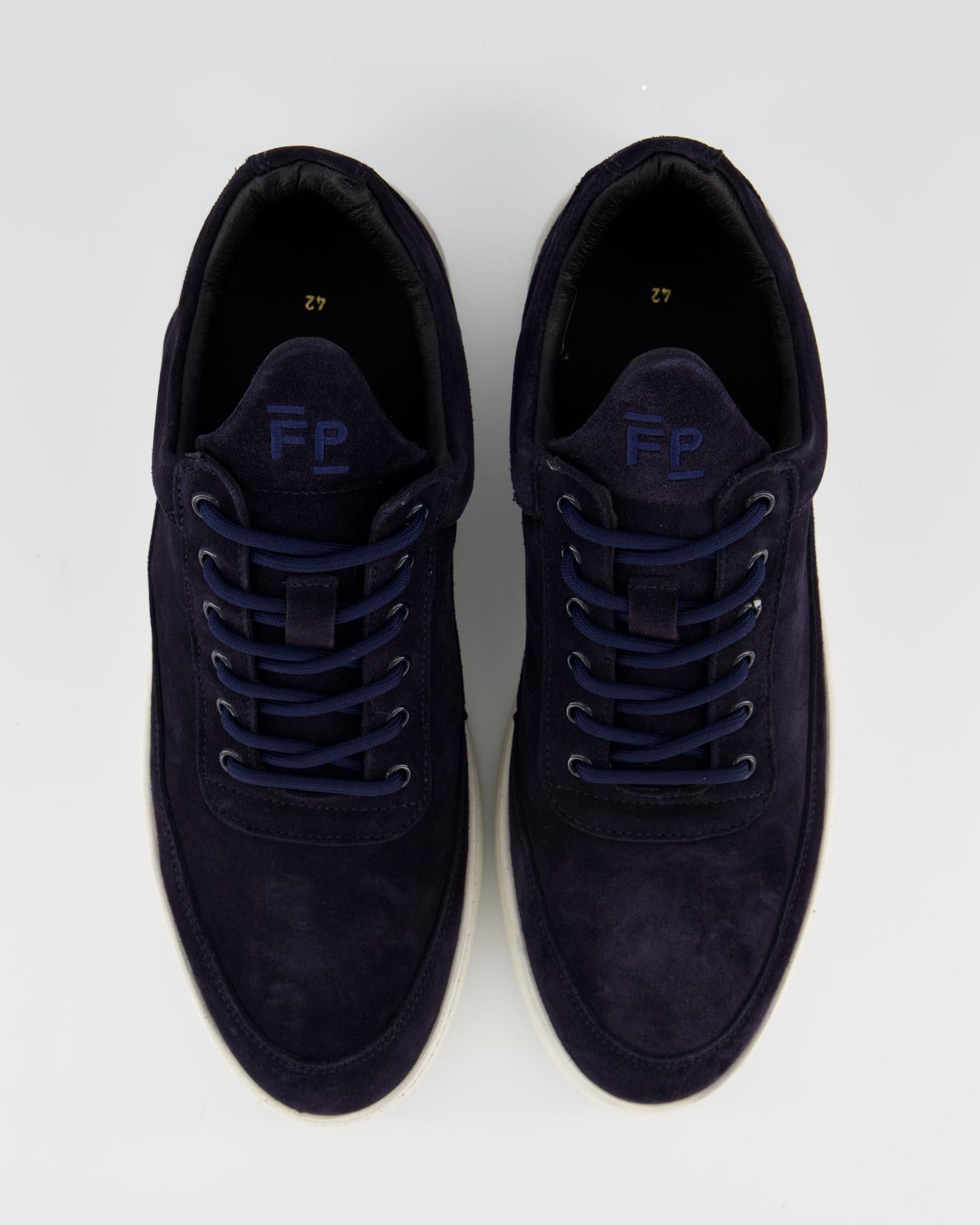 Heren Low Top Sneaker Suede Blauw