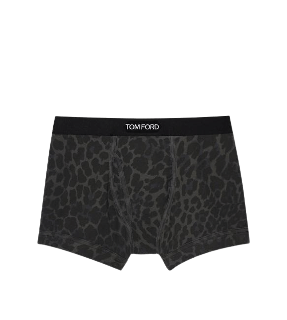 Heren Boxer Brief Leopard Zwart