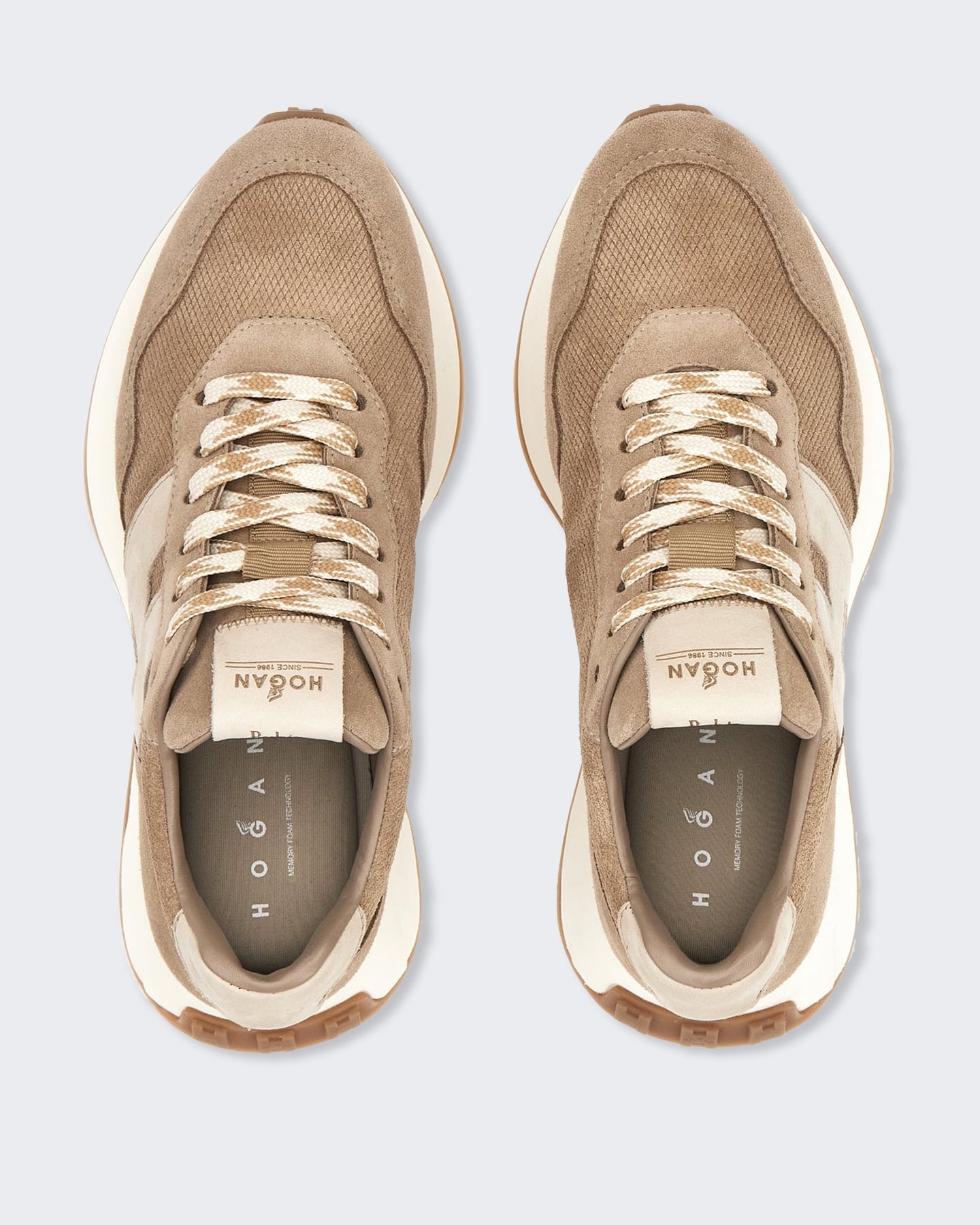 Hogan Dames Sneaker - H641 Allacciato H Patch-Brown Bruin (2) - Eleganza.nl