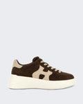 Damen Sneaker - Hogan Rebel H562 Allacciato H-White Braun (2)