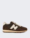 Damen Sneaker mit Schnürverschluss H727 Braun