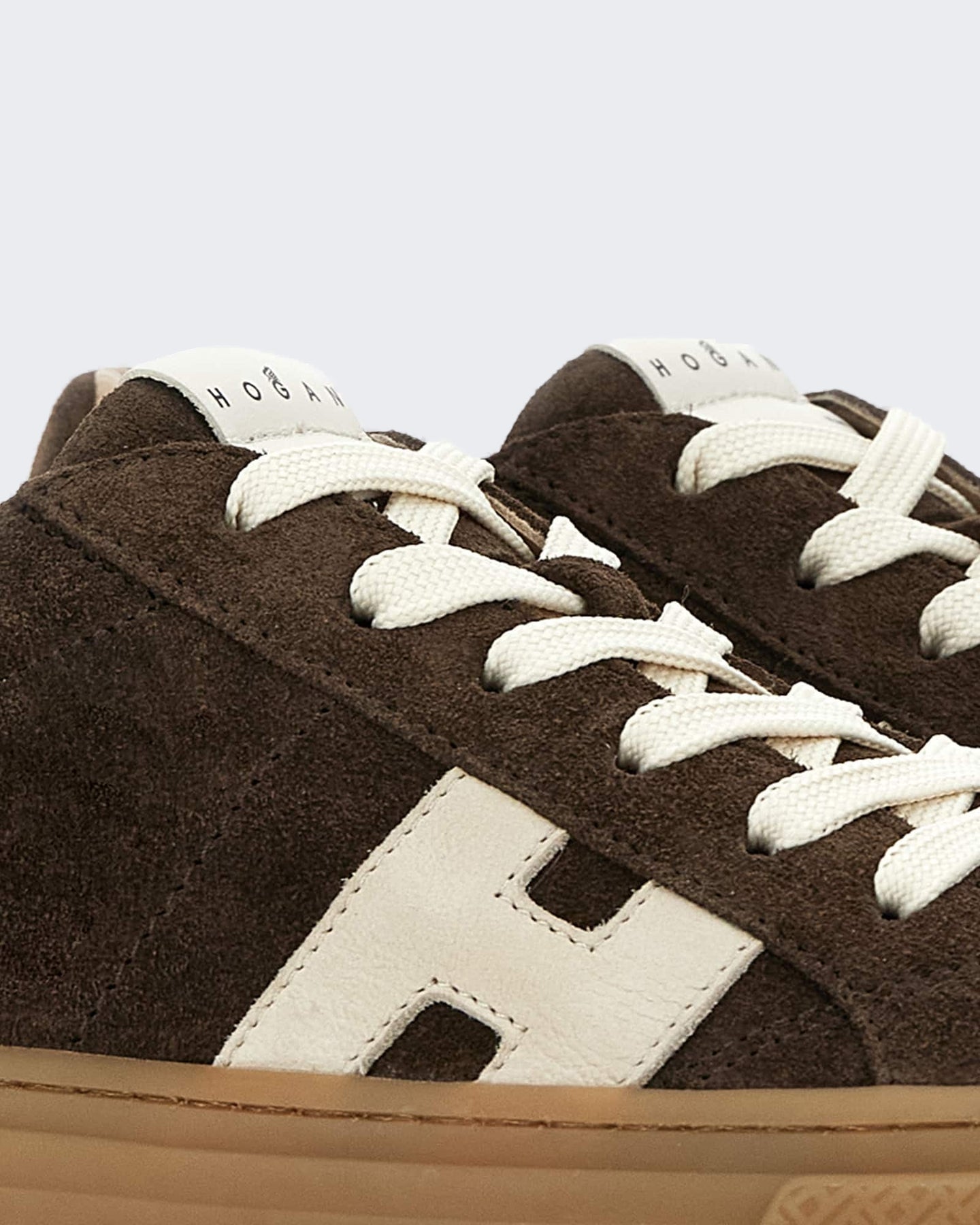 Hogan Dames Veterschoenen sneaker met H-logo Beige - Eleganza.nl