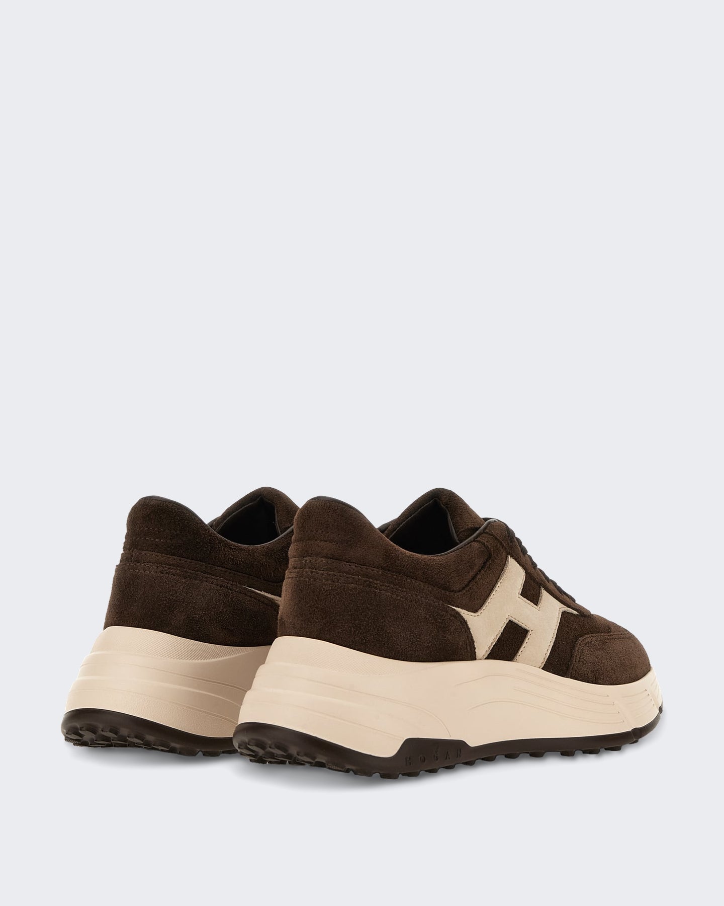 Hogan Dames Vetersneaker met H-logo Grijs - Eleganza.nl