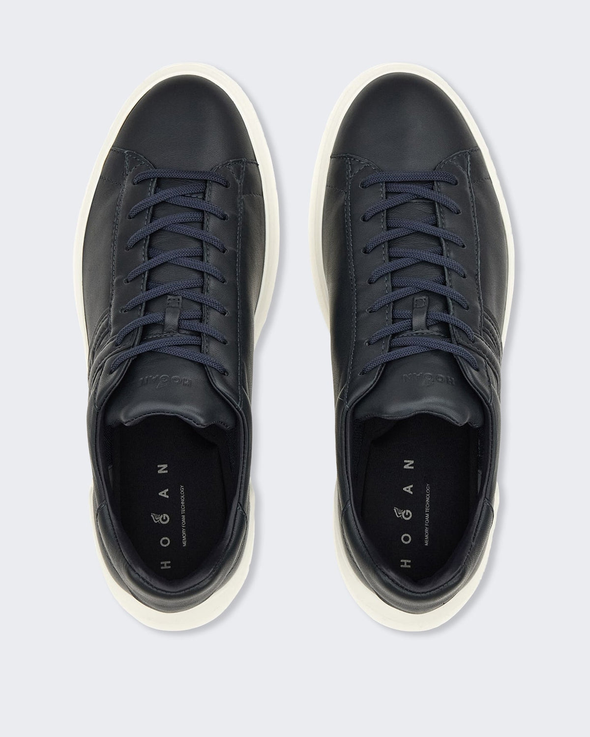Hogan Heren Veterschoenen sneaker met H-profiel Nachtblauw - Eleganza.nl