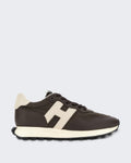 Herren Schnürschuh mit H-Patch Detail Braun