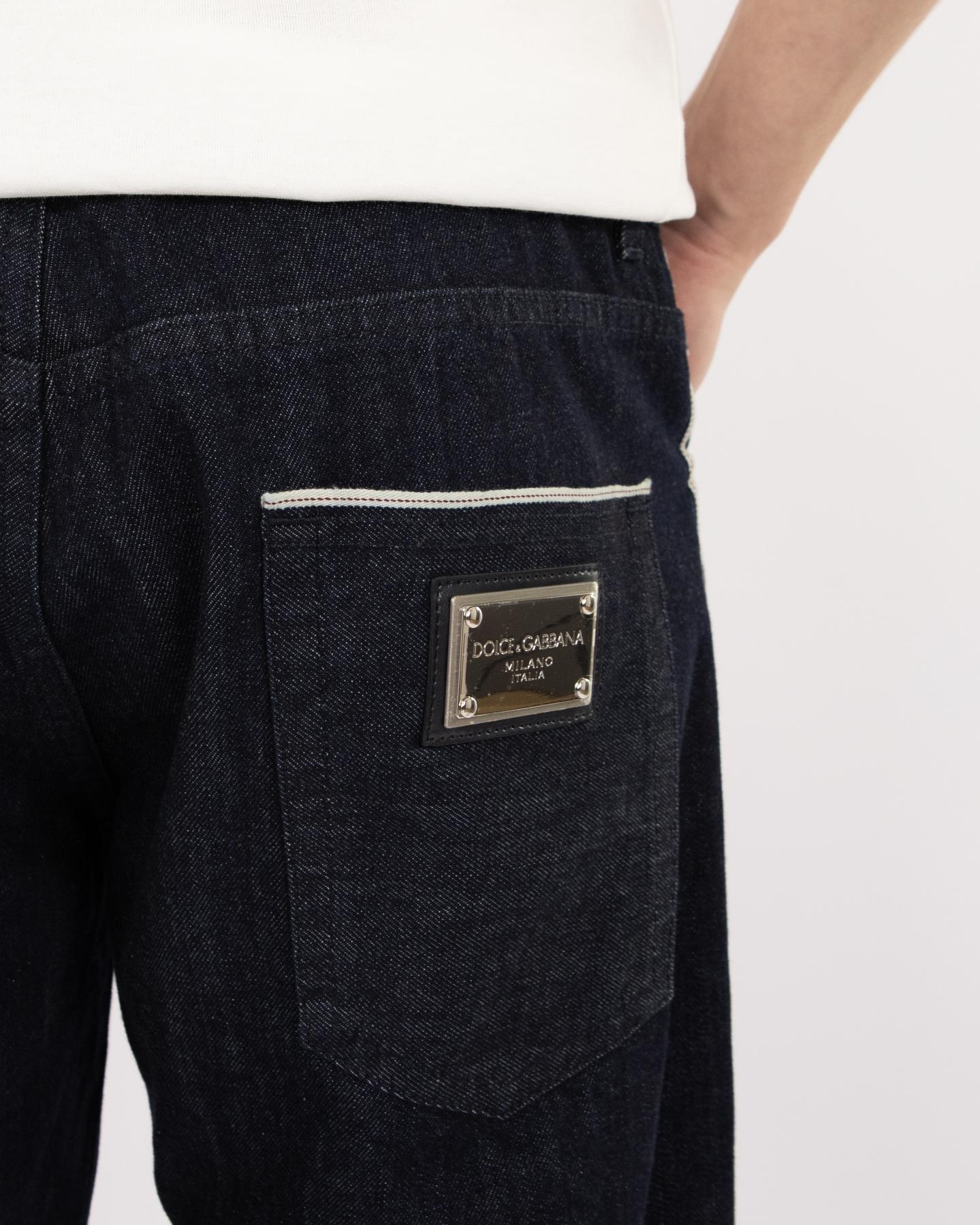 Heren Selvedge Denim Brandedtag Blau