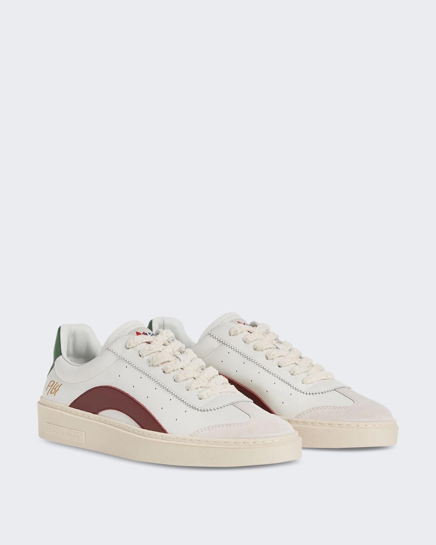 Dsquared2 Heren Rider Sneaker Wit/Bordo