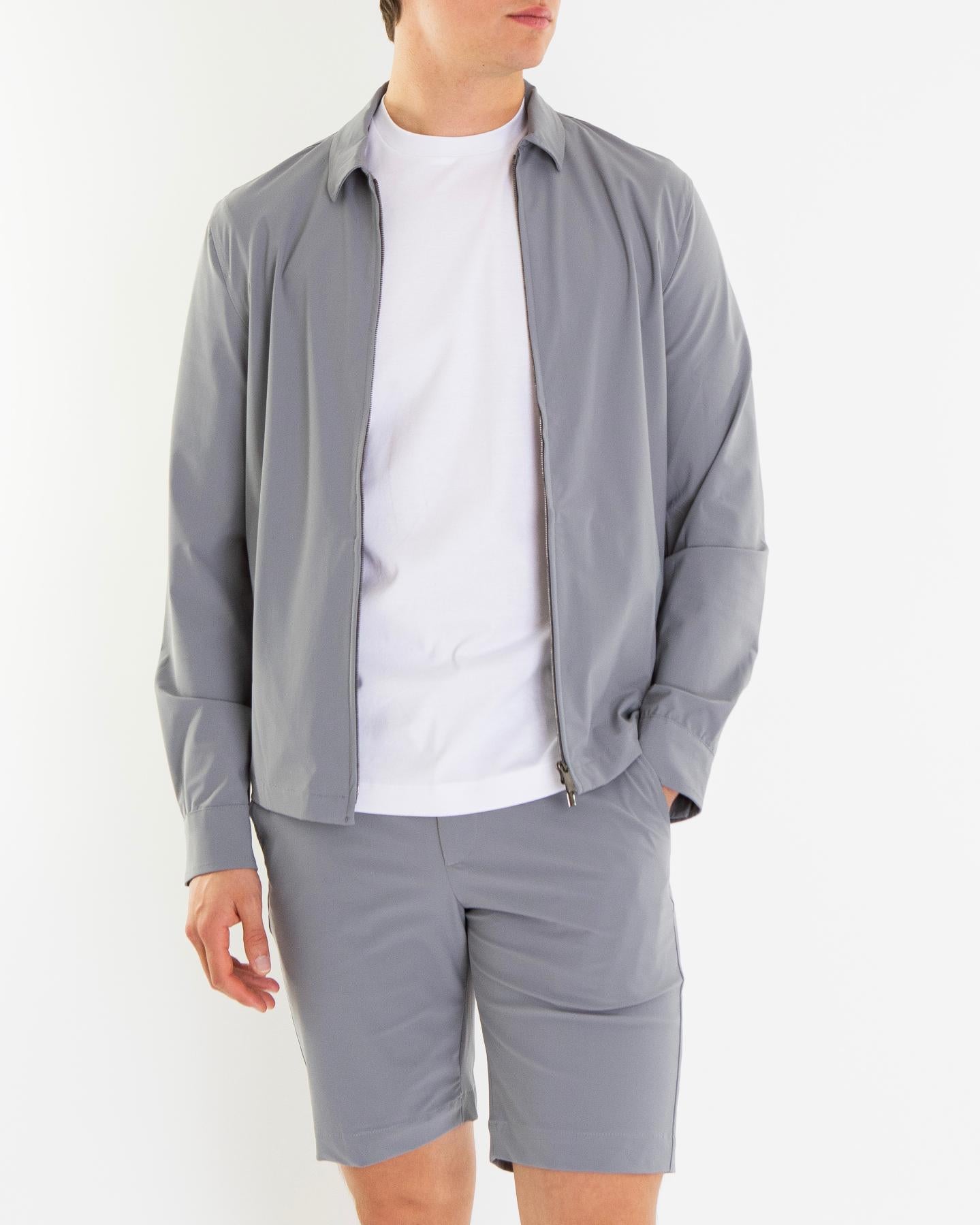 Heren Tech Stretch Overshirt Grijs
