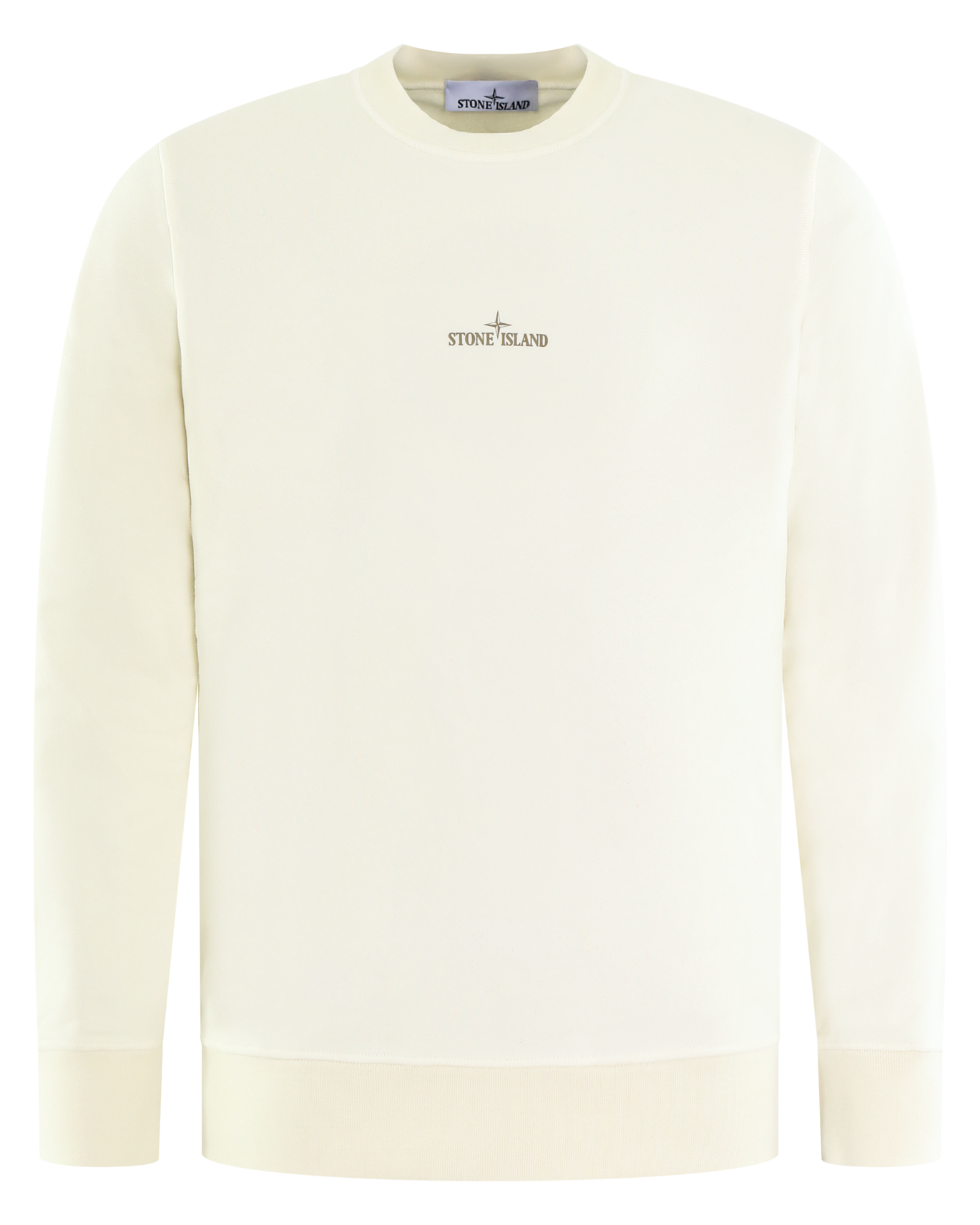 Heren Logoprint Crew Neck Ivory