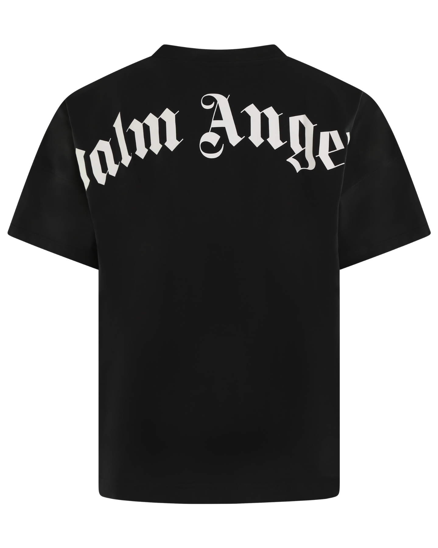 Heren Back Curved T-Shirt Zwart