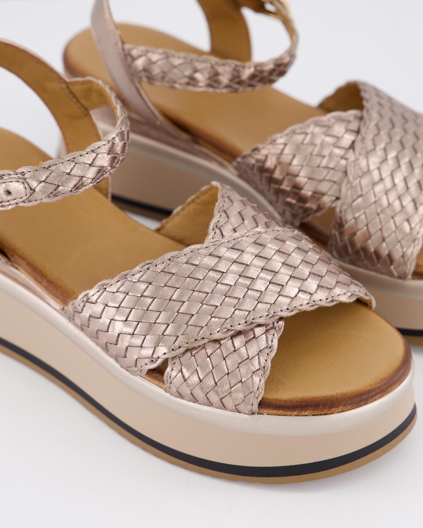 Dames Braided Strap Sandaal Wit