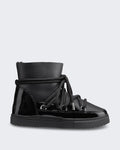Damen Glanzende winterlaars met gladde afwerking Schwarz