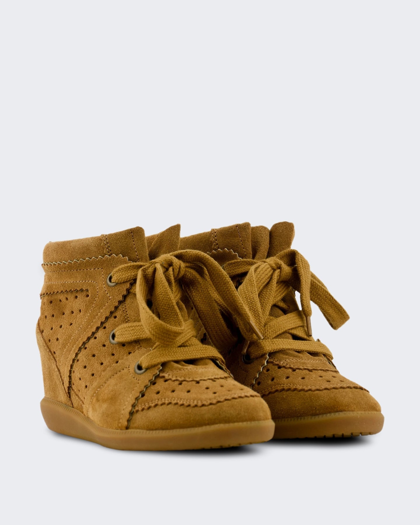 Isabel Marant Dames Bobby Sneaker Taupe Cognac - Eleganza.nl