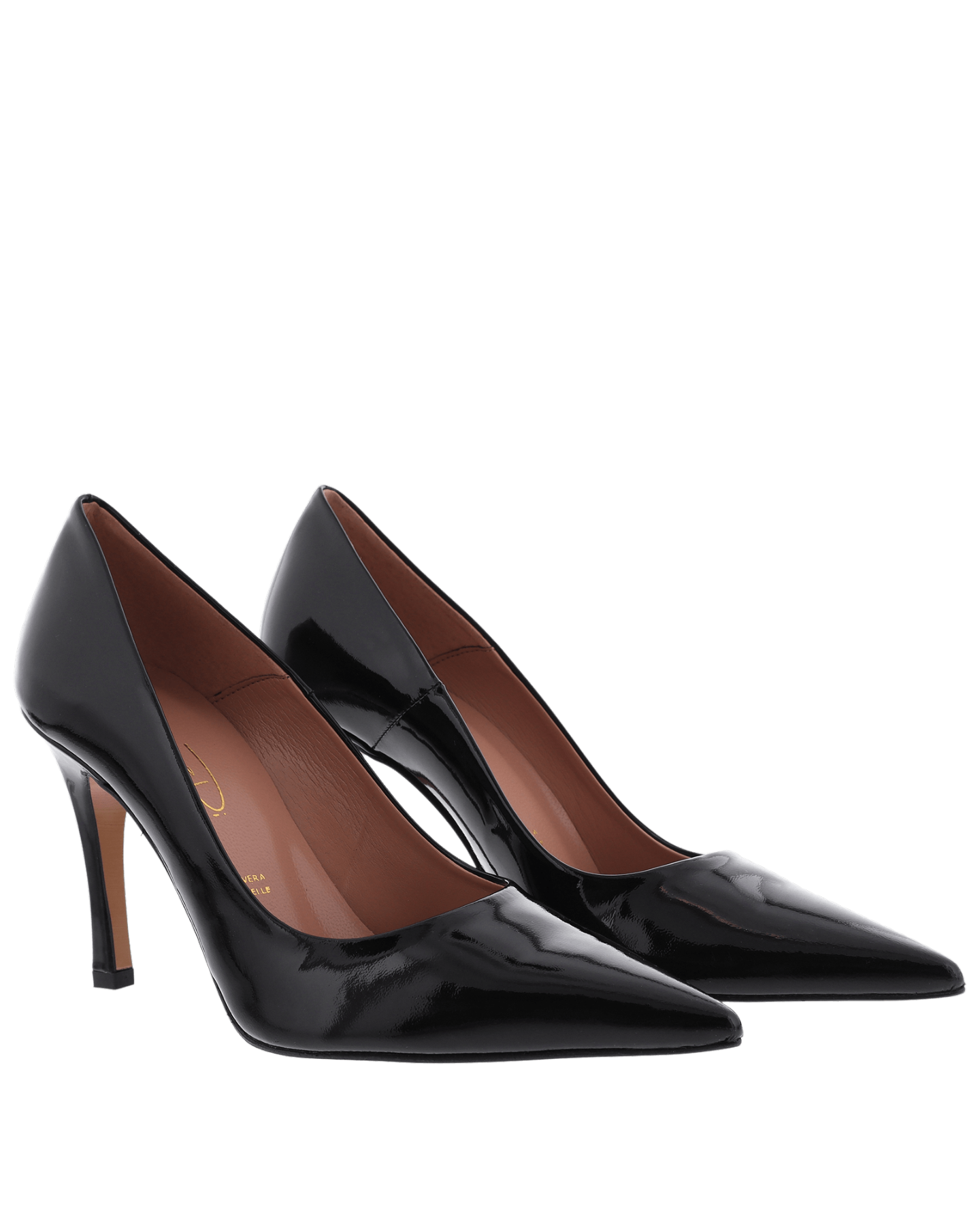 Dames Lakleren Pump Zwart