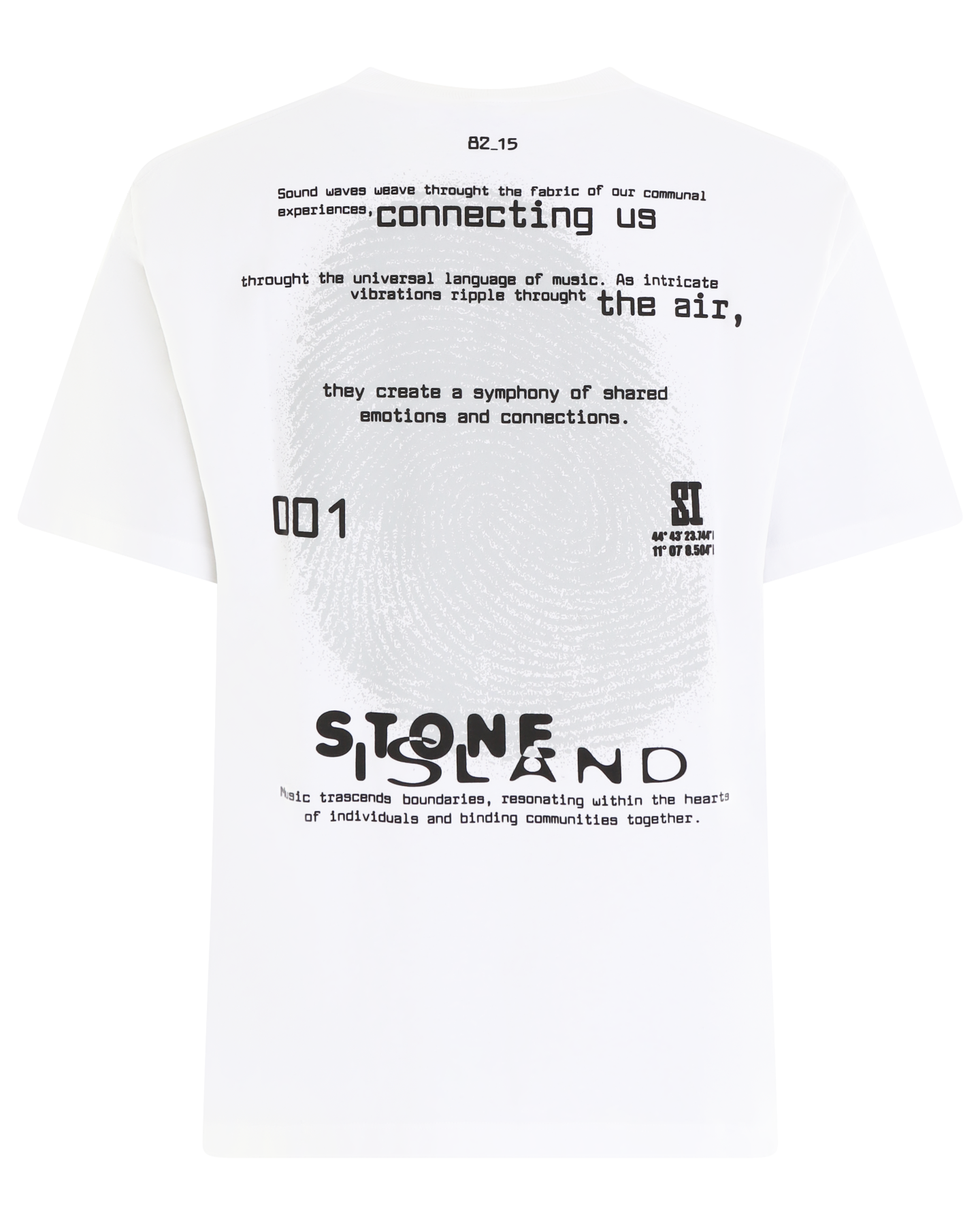 Heren Finger Print T-Shirt Wit